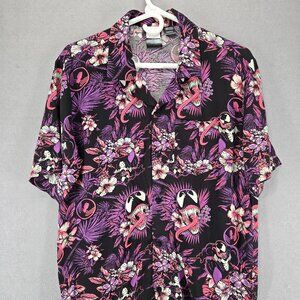 Marvel Venom Men's Short Sleeve Button Up, Purple/Black, Hawaiian, Small, NWOT